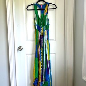 Silk Racerback Maxi Tank Dress